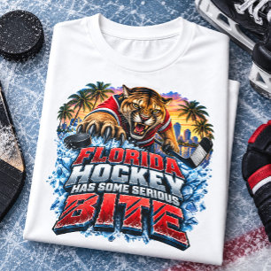 Florida Hockey Hat Einen Ernsthaften Biss Panther T-Shirt