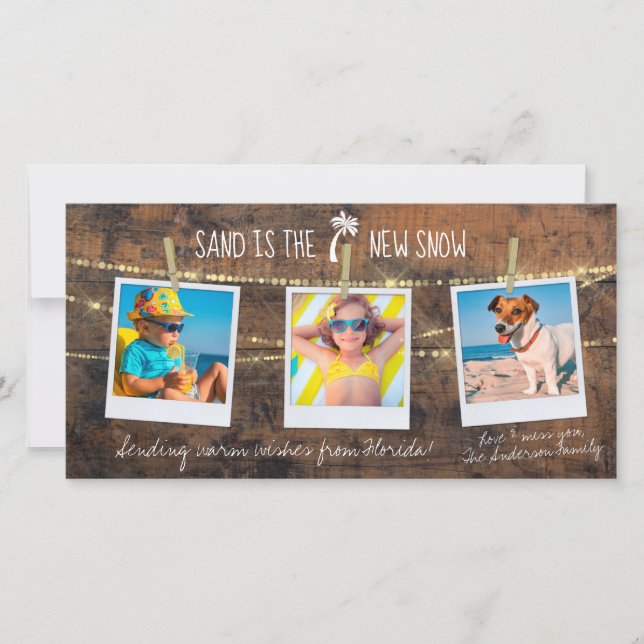 Florida Holiday Sand est le New Snow 3 Cartes phot (Devant)