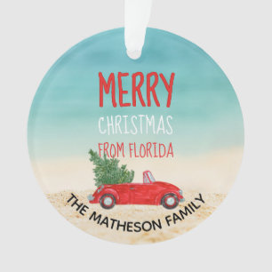 Florida Holiday Tropical Beach Joyeux Noël