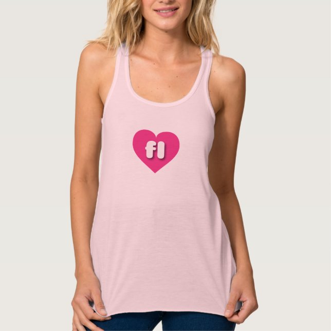 Florida Hot Pink heart - I Liebe fl Tank Top (Vorderseite)
