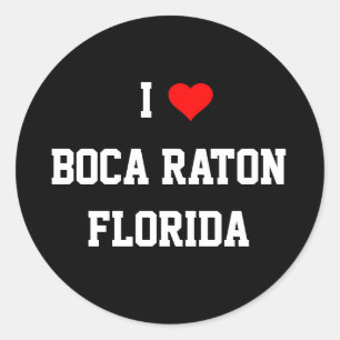 FLORIDA: I Liebe Boca Raton, Florida Runder Aufkleber