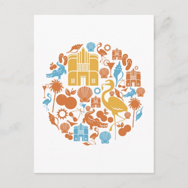 Florida Icons Postkarte (Vorderseite)