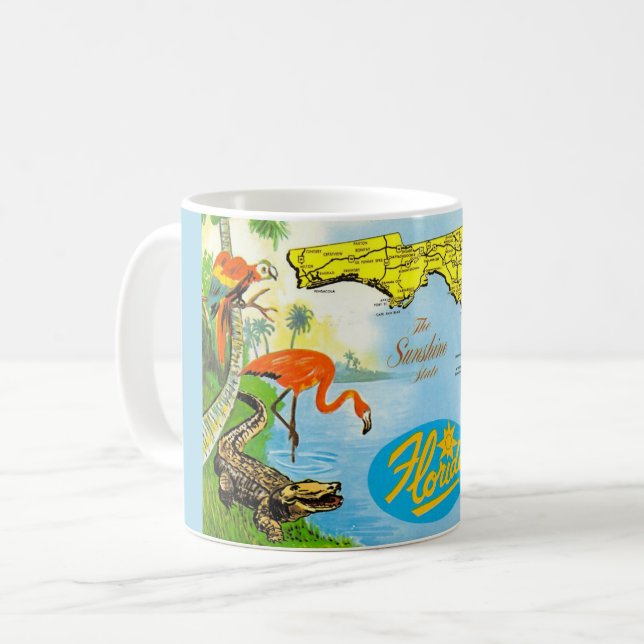 Florida Illustriert Postcard Tasse (Vorderseite Links)