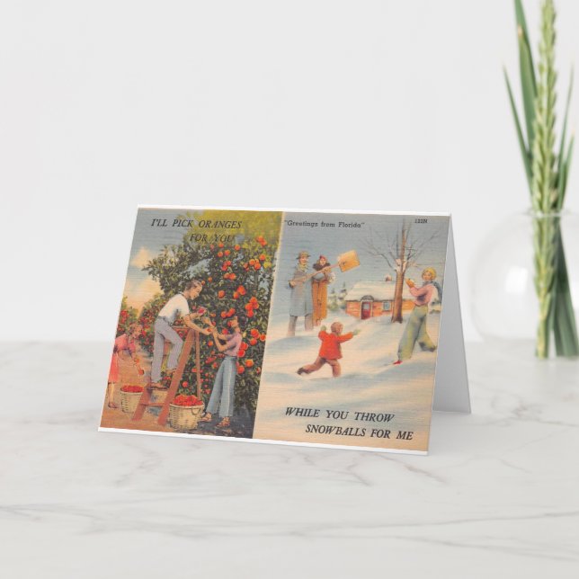 Florida im Winter Karte (Vorderseite)