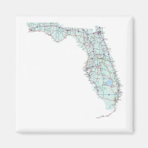 Florida Interstate Map Magnet