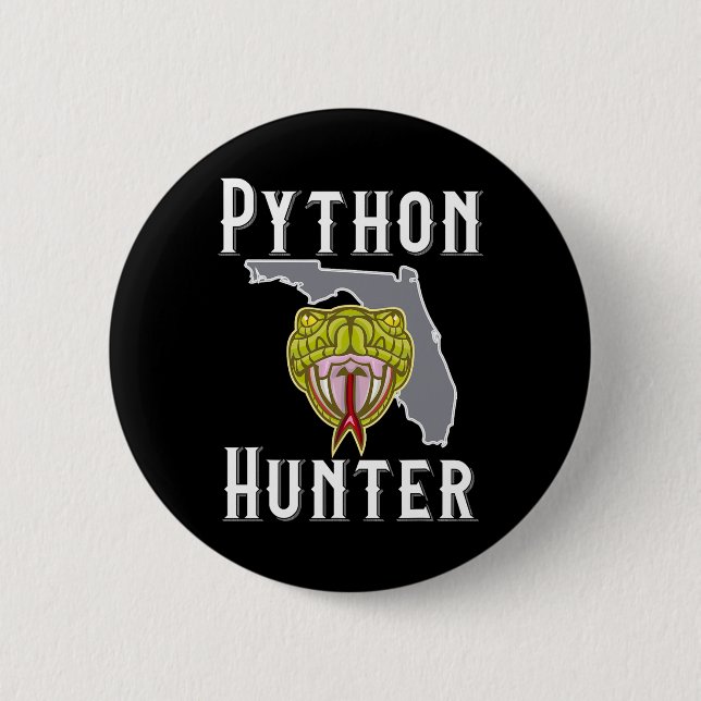 Florida Invasive Pythons Jagen Button (Vorderseite)