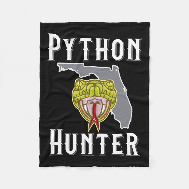 Florida Invasive Pythons Jagen Fleecedecke (Vorderseite)