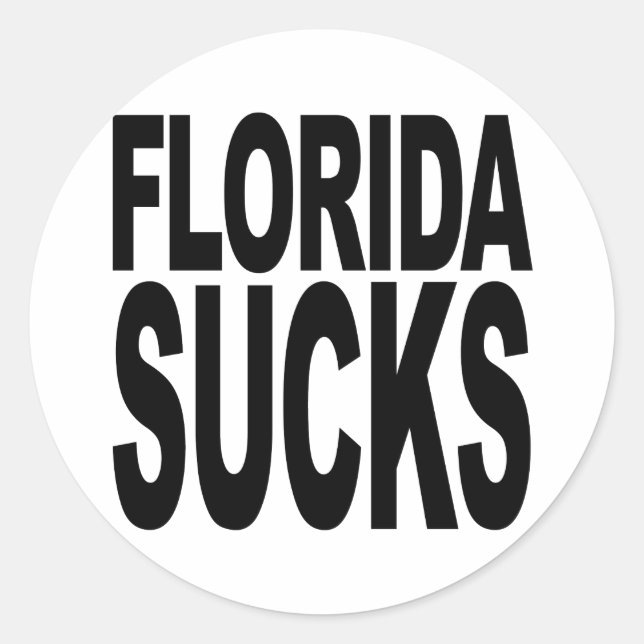 Florida Ist zum Kotzen Runder Aufkleber (Vorderseite)