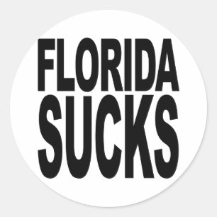 Florida Ist zum Kotzen Runder Aufkleber