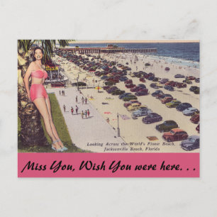 Florida, Jacksonville, Strand Szene Postkarte