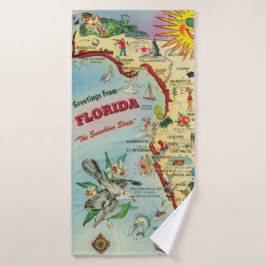 Florida Karte Handtuch Badehandtuch
