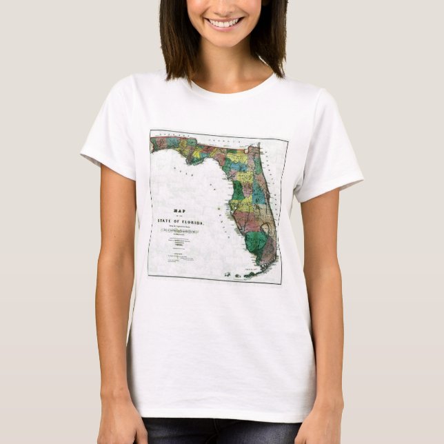 Florida-Karte und Staats-Flagge T-Shirt (Vorderseite)