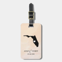 Florida-Karten-Hochzeits-Gepäckanhänger, der Name