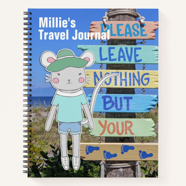 Florida Keys Beach Kid's Travel Journal Notizbuch (Vorderseite)