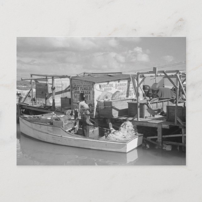 Florida Keys Fishing, 1938 Postkarte (Vorderseite)