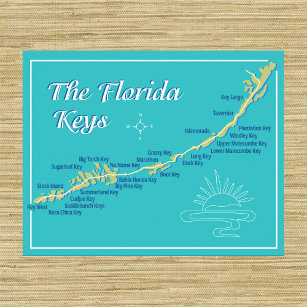 Florida Keys Map Poster