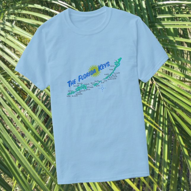 Florida Keys Map Retro-Abbildung T-Shirt (Von Creator hochgeladen)