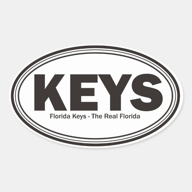 Florida Keys Ovaler Aufkleber (Vorderseite)