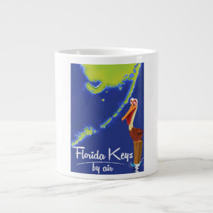 Florida Keys Pelikan Vintage-Reiseposter Jumbo-Tasse