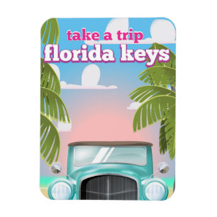 Florida Keys Travel Poster Magnet