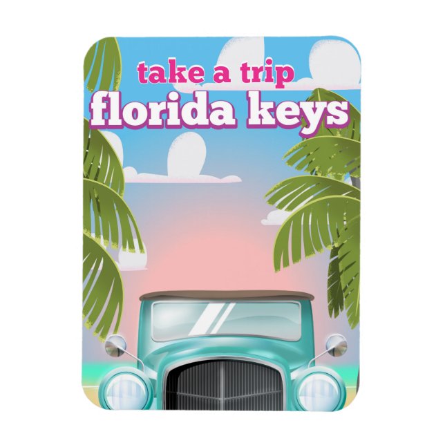 Florida Keys Travel Poster Magnet (Vertikal)