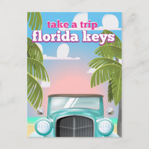 Florida Keys Travel Poster Postkarte