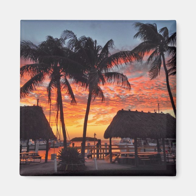Florida Keys tropischer Sonnenuntergang Magnet (Vorne)
