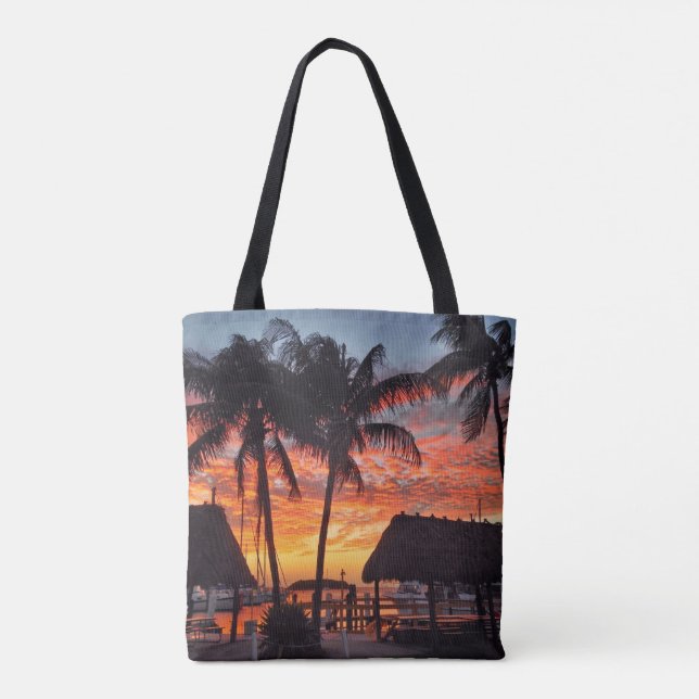 Florida Keys tropischer Sonnenuntergang Tasche (Rückseite)