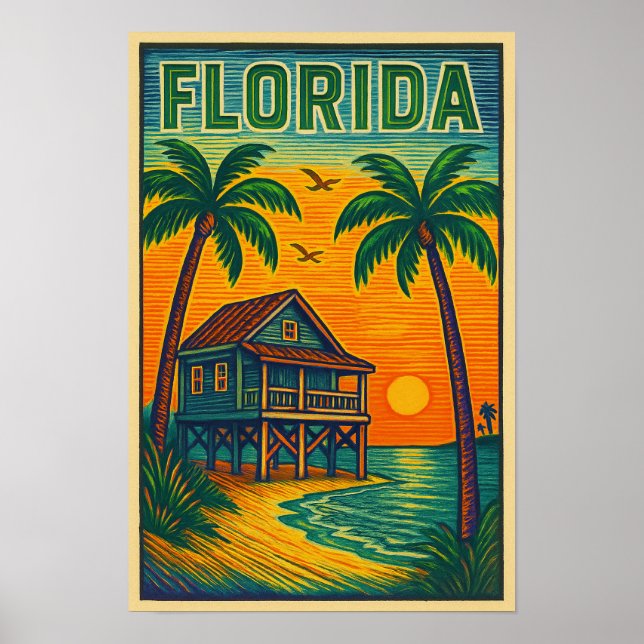 Florida-Kunstposter  Poster (Vorne)