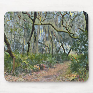 Florida Lace Spanish Moss Impressionist Art Mousepad