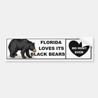 Florida-Lieben seine schwarzen Bären - keine Jagd Autoaufkleber