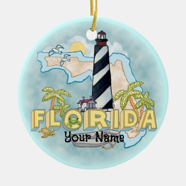 Florida Lighthouse Keramik Ornament (Vorne)