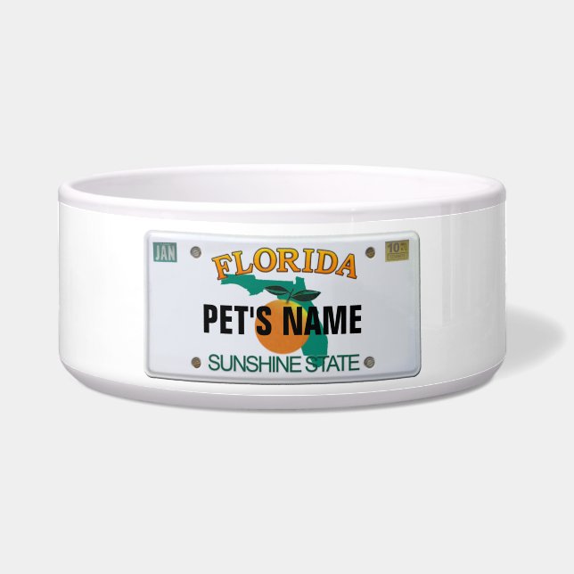 Florida-Lizenzschild mit Hausname Napf (Vorderseite)