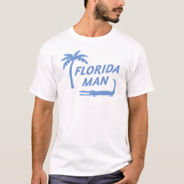 Florida Man Aligator und Palm Tree benutzerdefinie T-Shirt