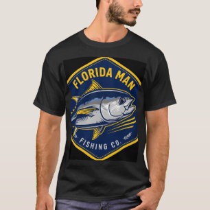 Florida Man Gelbflossenthunfisch-Abzeichen Angelku T-Shirt
