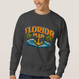 Florida Man | Grafikdruck Nautilus-Anker Strand Sweatshirt