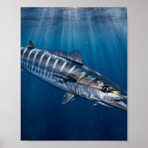 Florida Man Wahoo Deep Blue Offshore Fischplakat Poster