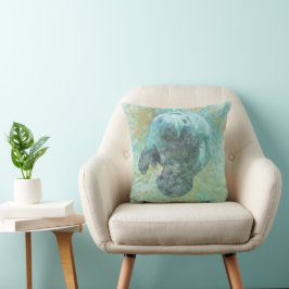 Florida Manatee Art Kissen