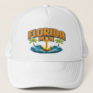 Florida Mann Lustiges Grafik Nautical Angeln Str Truckerkappe