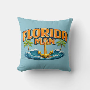 Florida Mann Nautischer Anker Lustiges Strandleben Kissen