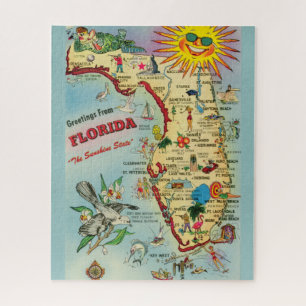 Florida Map 16x20 Jigsaw Puzzle