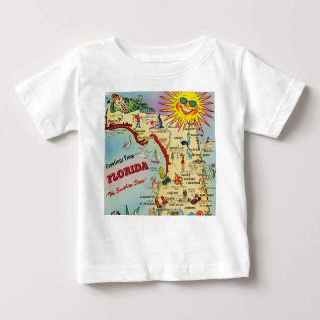 Florida Map Baby T-shirt (Vorderseite)