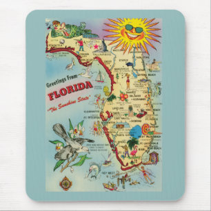 Florida Map Mouse Pad Mousepad