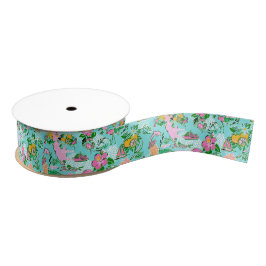 Florida Map Preppy Palm Beach Pattern Print Ripsband