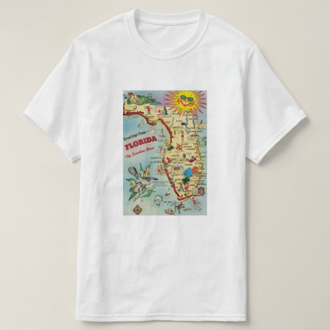 Florida Map T Shirt (Design vorne)