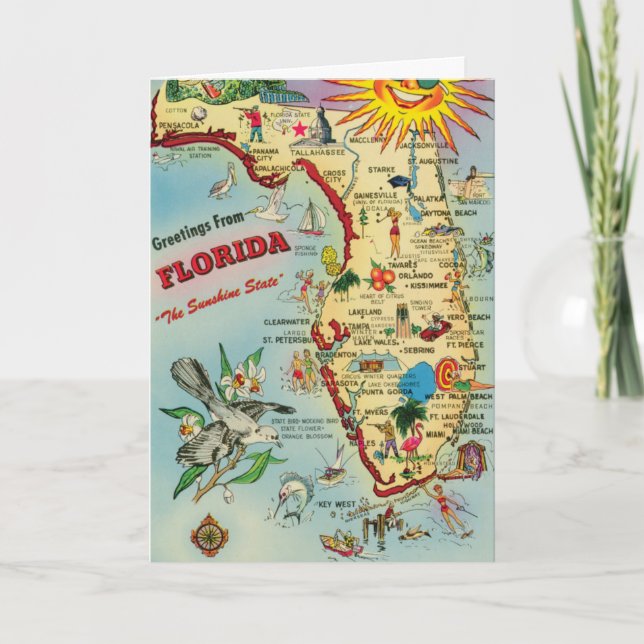 Florida Map - Vatertag Karte (Vorderseite)