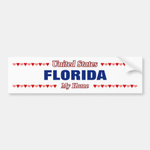 FLORIDA - Meine Zuhause - Vereinigte StaatenHerzen Autoaufkleber