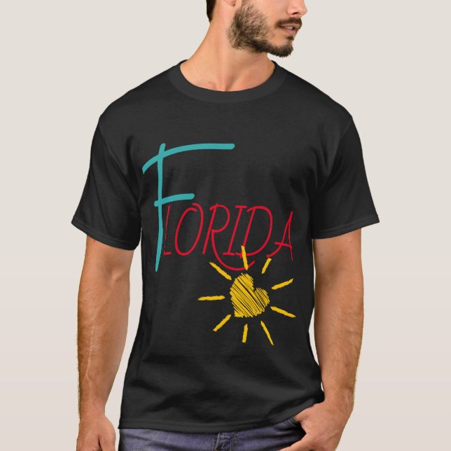 Florida mit sonnendurchflutetem Herzen T-Shirt (Vorderseite)