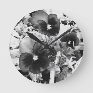 Florida Natur Foto Künstlerische Monochrome Stiefm Runde Wanduhr