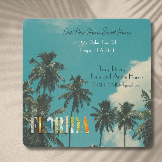 Florida New Zuhause Change Address Postcard Karte (Moving to Florida? Send your friends and family a beautiful personalized announcement!)